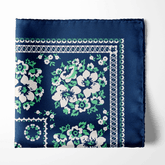 W21- BLUE BOX SILK POCKET SQUARE